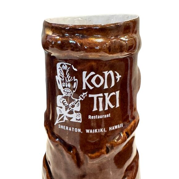 ViNTaGe Kon Tiki Bar Mug Stephen Crane Sheraton Waikiki Hawaii - Picture 4 of 8